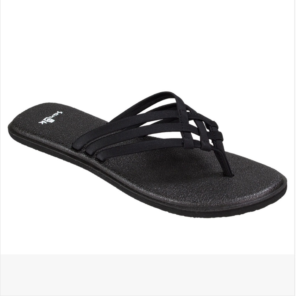 Sanuk Black Strappy Sandals